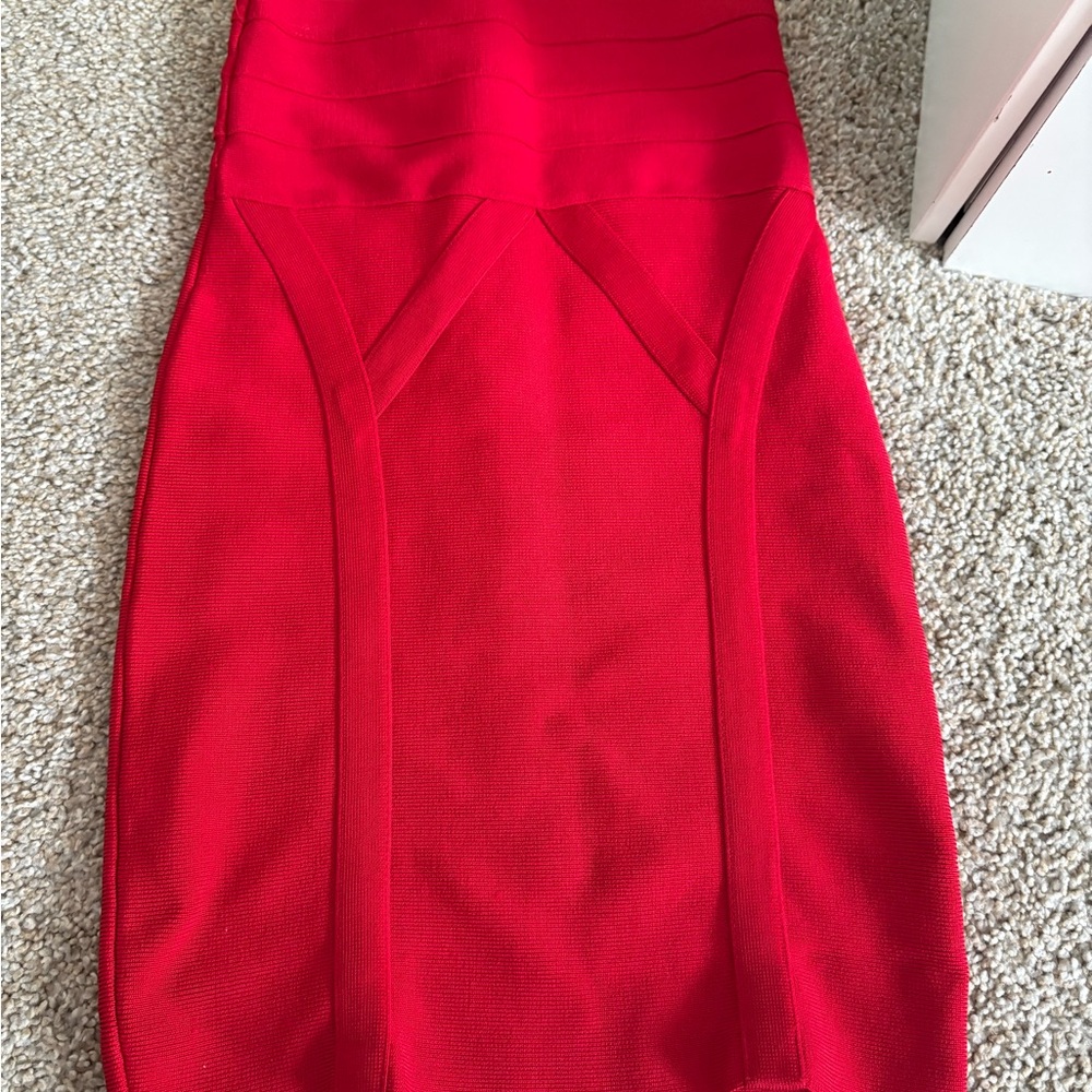 Bebe Vibrant Red Bodycon Dress